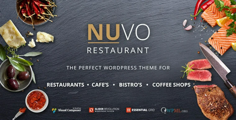 NUVO v6.0.8 - Restaurant, Cafe & Bistro Wordpress Theme25674