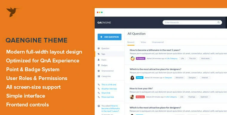 QAEngine v2.0.12 - Question and Answer WordPress Theme28133