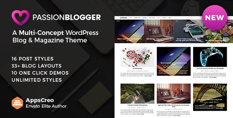 Passion Blogger v1.6 - A Responsive WordPress Theme30173