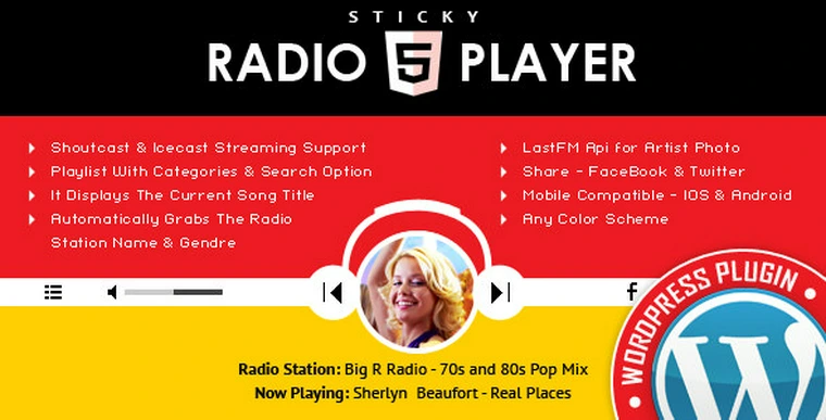 Sticky Radio Player WordPress Plugin v1.5.0.125136