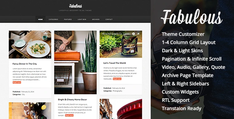 Fabulous v2.2 - Responsive Masonry Blog WordPress Theme22944