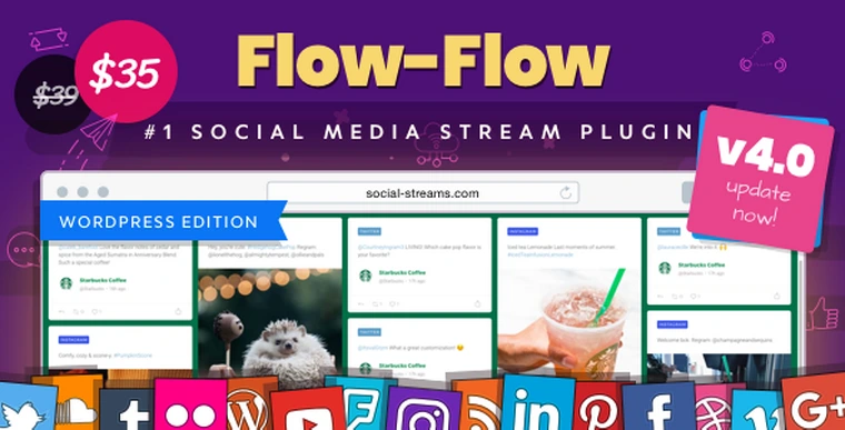 Flow-Flow v4.0.3 - WordPress Social Stream Plugin26076