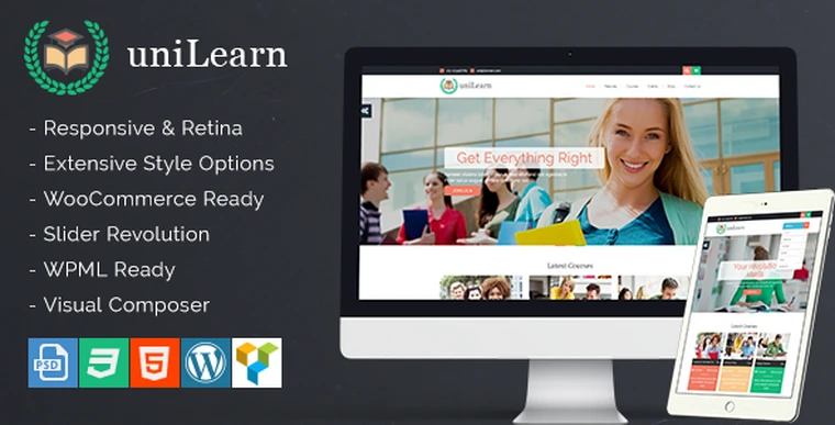 UniLearn v1.2.1 - Education and Courses WordPress Theme26278