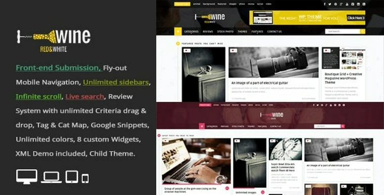 Wine Masonry v2.8 - Review & Front-end Submission WordPress Theme35434