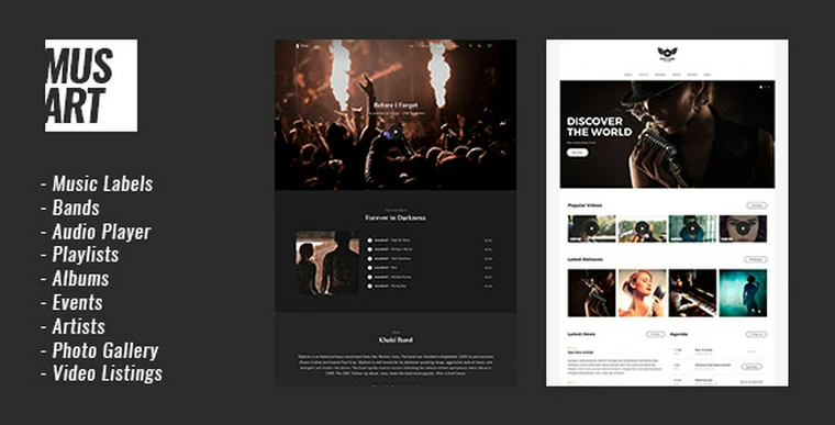 Musart v1.0.1 - Music Label and Artists WordPress Theme25516