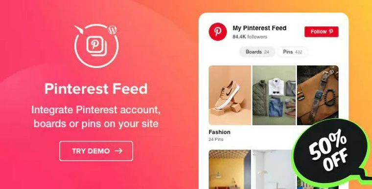 Pinterest Feed v1.1.0 - WordPress Pinterest Feed plugin30564