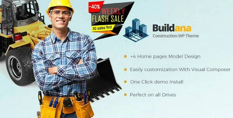 Buildana v1.3 - Construction & Building WordPress Theme30712