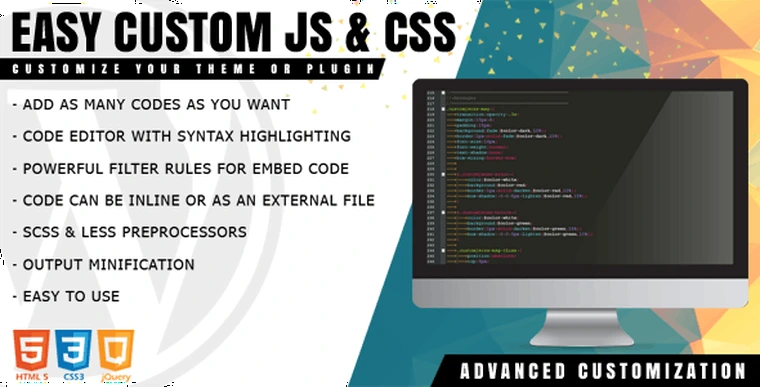 Easy Custom JS and CSS v1.1.2 - Extra Customization for WordPress41615