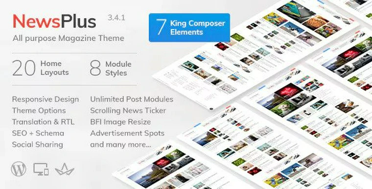 NewsPlus v3.4.1 - News and Magazine WordPress theme28904