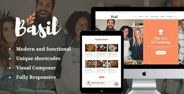 Basil v1.3 - Cooking Classes and Workshops WordPress Theme33871