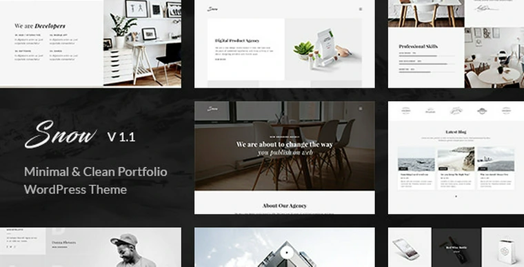 Snow v1.1.9 - Minimal & Clean WordPress Portfolio Theme25508