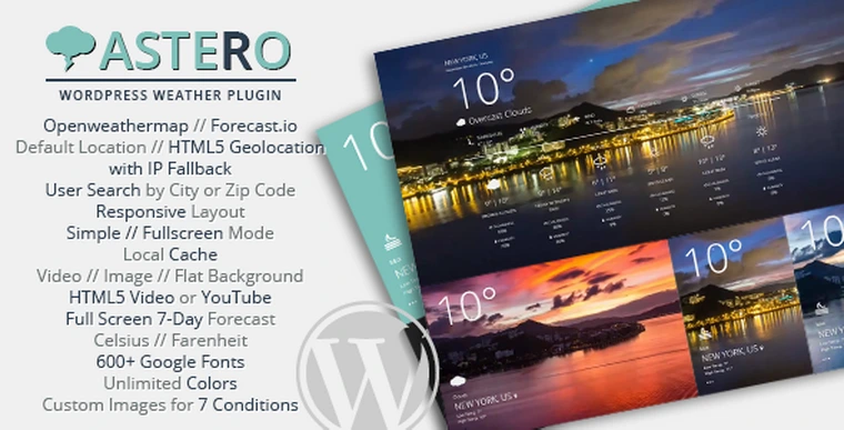 Astero WordPress Weather Plugin v1.3.422647