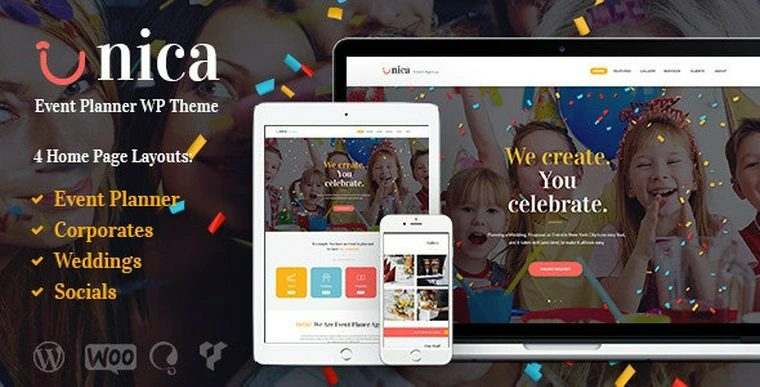 Unica v1.4.1 - Event Planning Birthday & Wedding Agency WordPress Theme33915