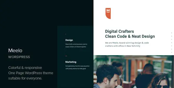 Meelo v1.4 - Corporate One Page WordPress Theme44591