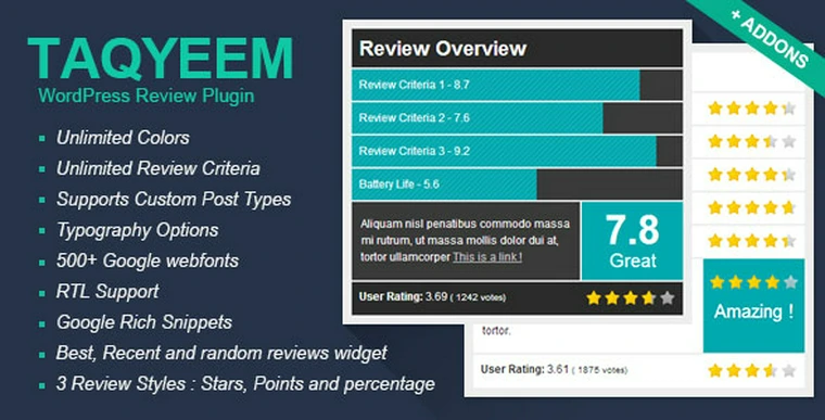 Taqyeem v2.2.6 - WordPress Review Plugin30819