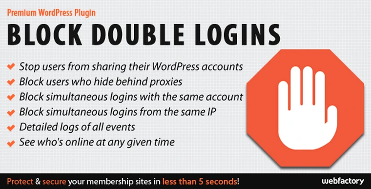 Block Double Logins v1.1 - Protect Your Membership Site23868