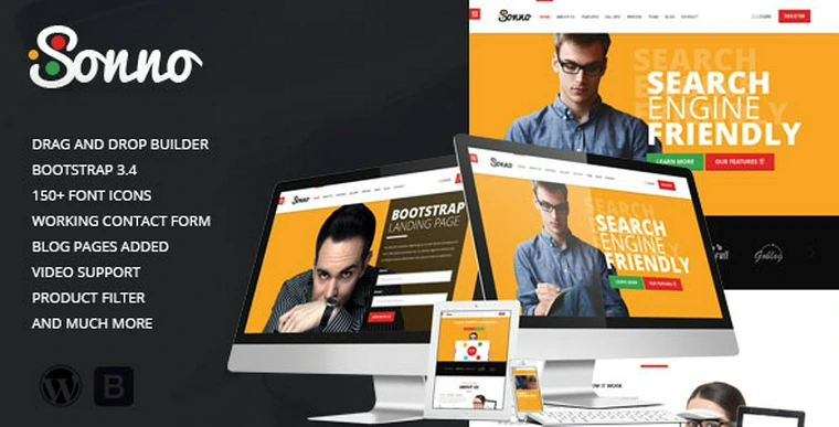 Sonno v1.1 - Startup Marketing Landing Page WP Theme25474