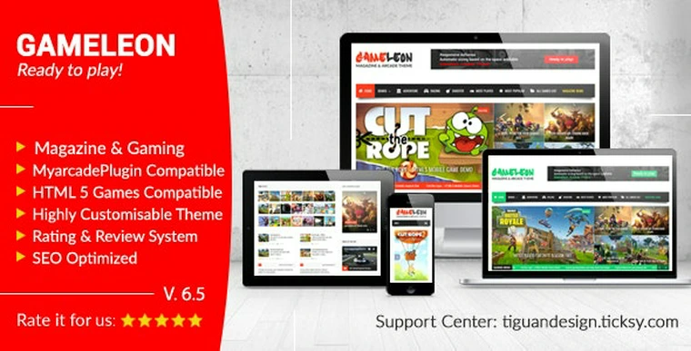 Gameleon v6.5 - WordPress Magazine & Arcade Theme34230