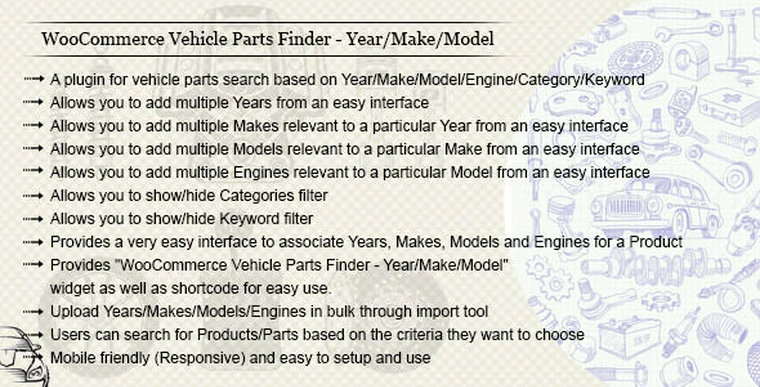 WooCommerce Vehicle Parts Finder v2.826197