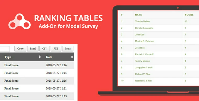 Ranking Tables v1.0.1 - Modal Survey Add-on27541