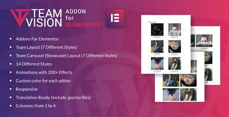 Teamvision for Elementor v1.0 - WordPress Plugin32390