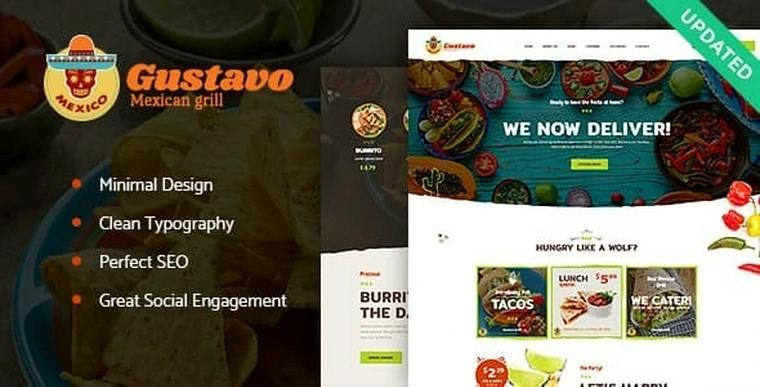 Gustavo v1.2.2 - Mexican Grill, Bar & Restaurant WordPress Theme33866