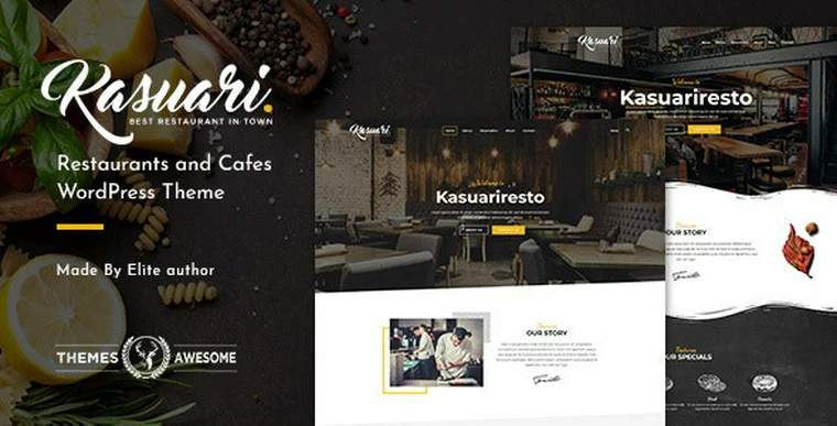 Kasuari v1.4 - Restaurants and Cafes WordPress Theme35345