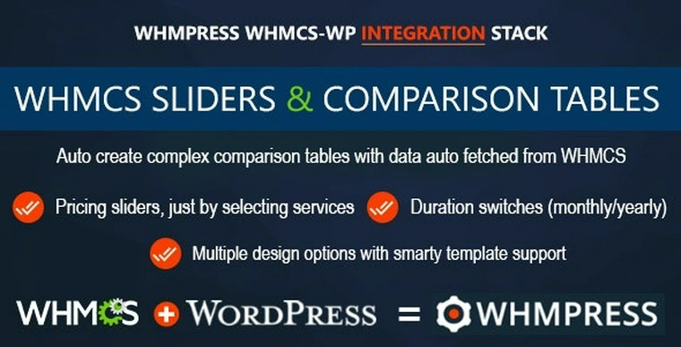 WHMCS Pricing Sliders and Comparison Tables v4.5.3 - WHMpress Addon38586