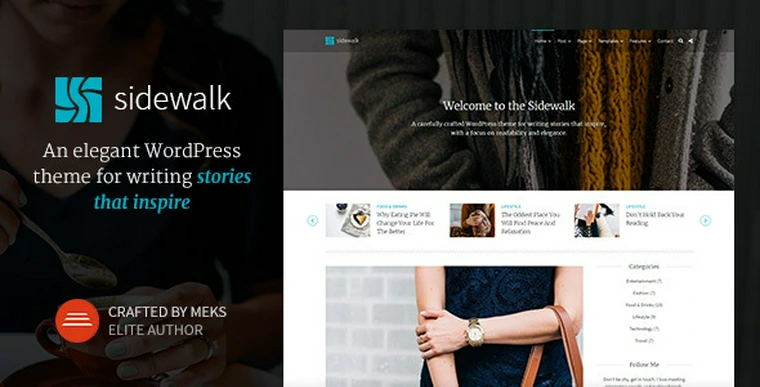 Sidewalk v1.3 - Elegant Personal Blog WordPress Theme22497