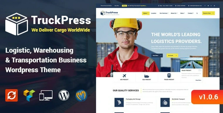 TruckPress v1.0.6 - Logistics & Transportation WP Theme32843