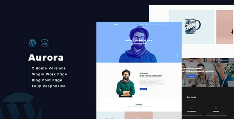 AuroraX v1.0 - Portfolio WordPress Theme26624