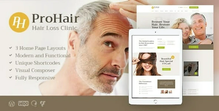 ProHair v1.2.1 - Hair Loss Clinic & Cosmetology WordPress Theme34139