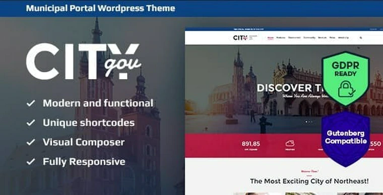 City Government & Municipal Portal v1.9 - WordPress Theme30759