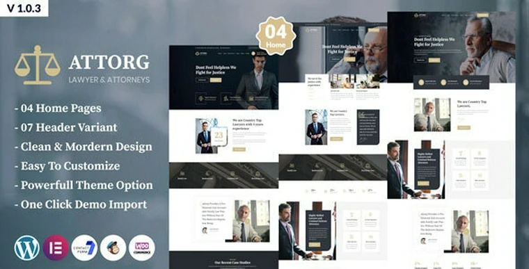 Attorg v1.0.3 - Attorney & Lawyer WordPress Theme37828