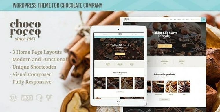 ChocoRocco v1.2.1 - Chocolate Sweets & Candy Store WordPress Theme34247