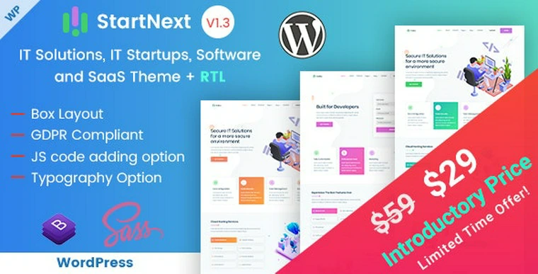 StartNext v1.3.0 - IT Startups WordPress Theme31172