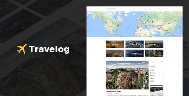 Travelog v2.4  - WordPress Theme For Travelers24326