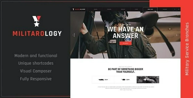 Military Service & Army Veterans Army WordPress Theme v1.0.234713