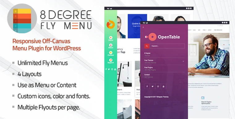 8Degree Fly Menu v1.0.8 - Responsive Off-Canvas Menu Plugin28386