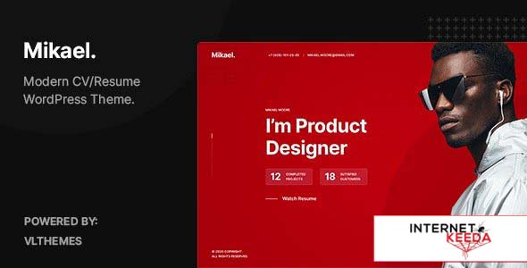 Mikael v1.0.1 - Modern & Creative CV/Resume WordPress Theme 50489