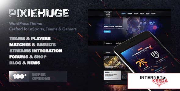 PixieHuge v1.1.7 - eSports Gaming Theme For Clans & Organizations 50520