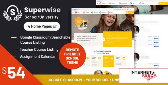 Superwise v2.9.1 - Modern Education and Google Classroom WordPress Theme 50621