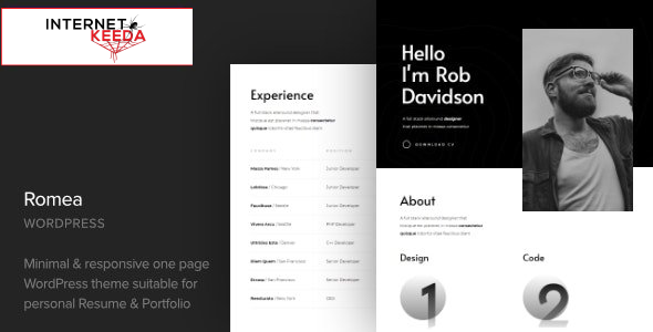 Romea v1.2 - Personal Portfolio WordPress Theme 50973