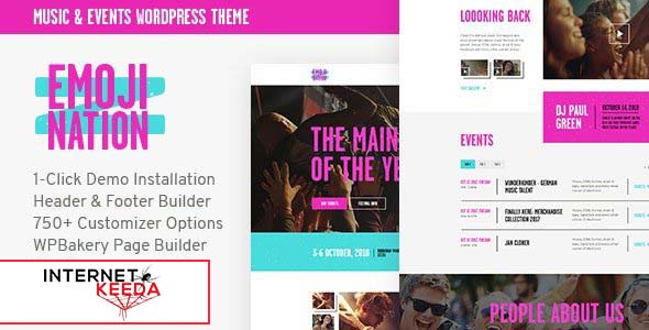 EmojiNation v1.0.4 - Night Club & Concert Event WordPress Theme 57204