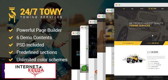 Towy v1.5 - Emergency Auto Towing and Roadside Assistance Service WordPress theme 51039