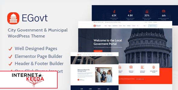 EGovt v1.3.6 - City Government WordPress Theme 64732