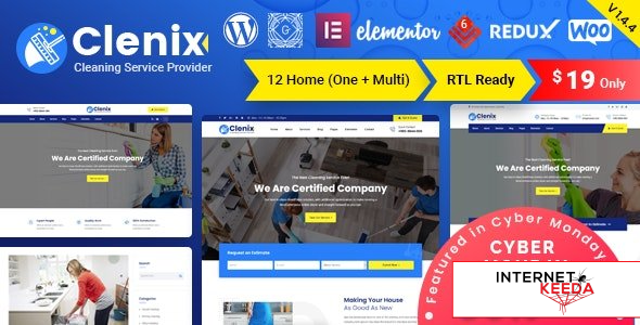 Clenix v1.4.4 - Cleaning Services WordPress Theme 51096