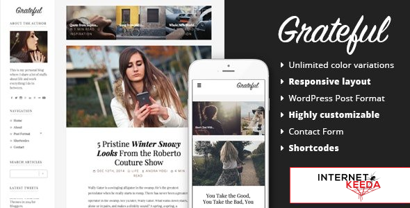 Grateful v1.0.7 - Personal Blog WordPress Theme 51188