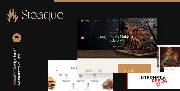 Steaque v1.0.0 - Restaurant and Cocktail Bar WordPress Theme 51258