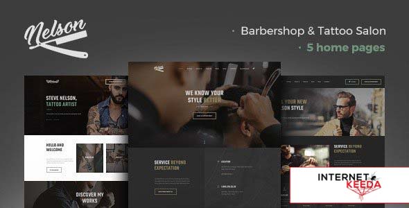 Nelson v1.2.0 - Barbershop Hairdresser & Tattoo Salon WordPress Theme 51418